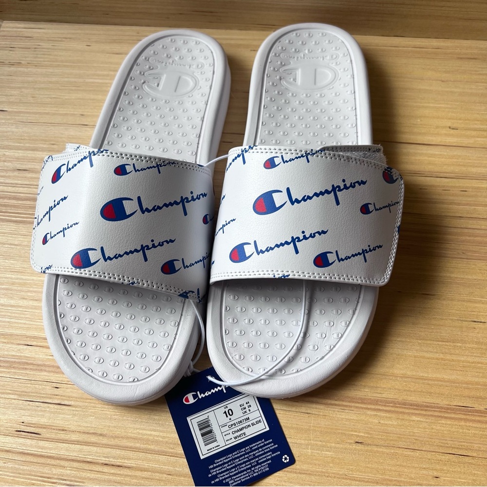 NWT Champion Adjustable Unisex Slides Slippers in Logo